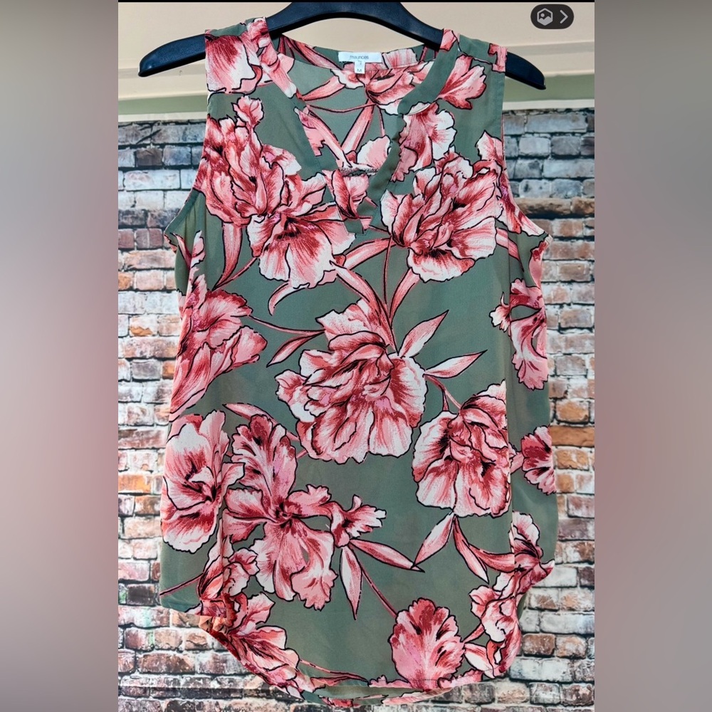 Maurices Floral Sleeveless Tank Blouse – Size Medium